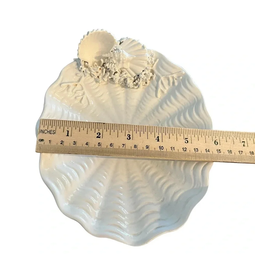 Vintage Italian White Shell Dish